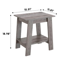 Set di tavolini laterali Garvee, 2 ripiani, compatto, robusto, effetto legno, soggiorno, camera da letto, 39,42 cm x 29,97 cm x 48,21 cm