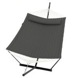 Garvee Amaca Doppia Con Supporto E Cuscino, Capacità 204 kg, Tessuto Resistente, Giardino E Piscina, Colore Variabile - Dark Gray