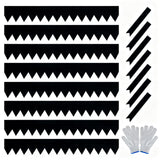 Garvee Bordo Paesaggistico in Acciaio Zincato 8 Pezzi, Resistente alla Ruggine, Flessibile, per Giardino e Aiola, Multiuso, Colore Naturale - 40*20cm 8-Pack Black