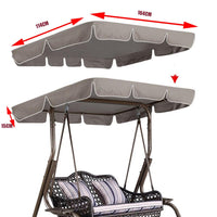 Garvee Copertura per Dondolo da Giardino 3-4 Posti, Tessuto Oxford Impermeabile 210D, Marrone, Adatta a Esterni