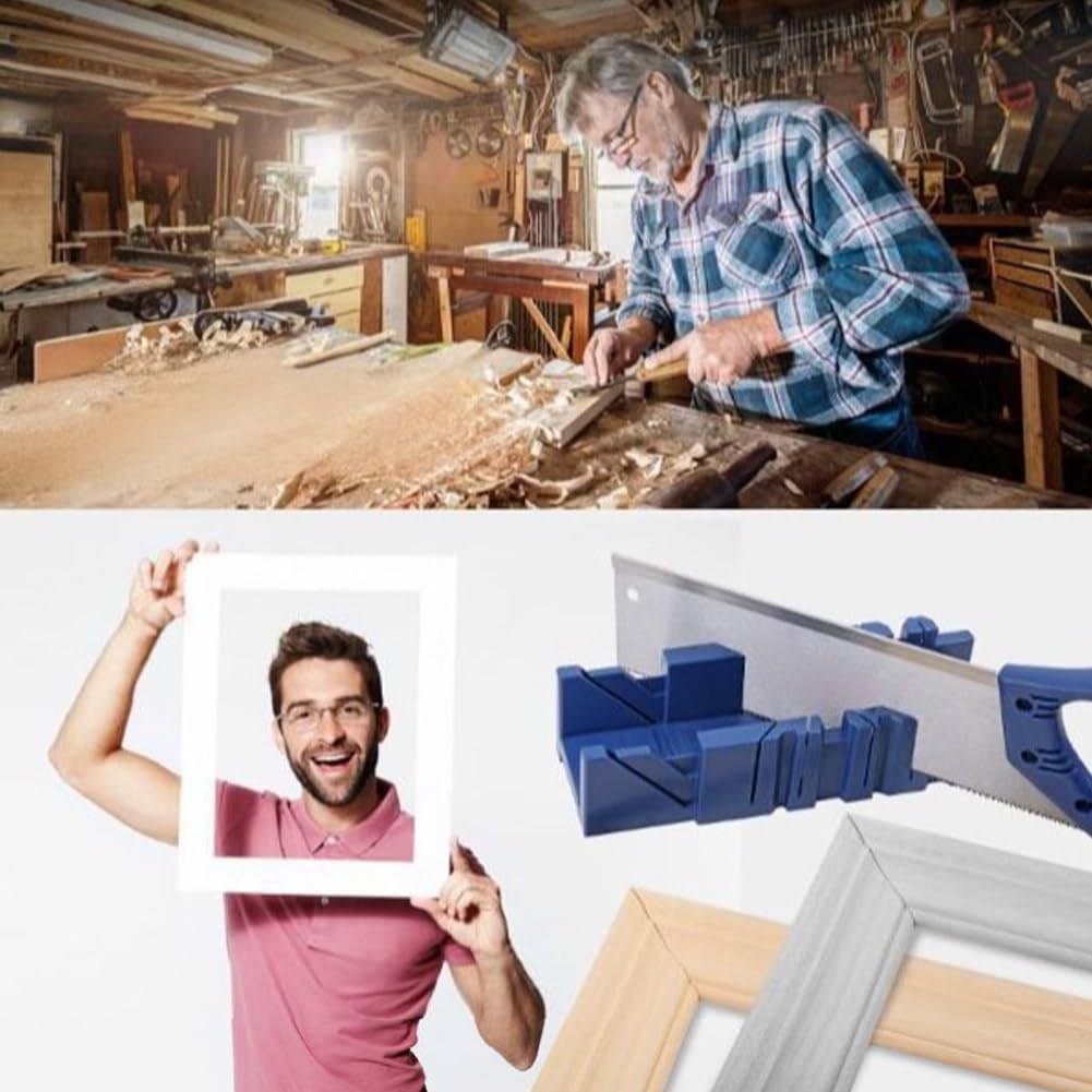 Scatola per tagli obliqui Garvee da 30,5 cm con sega posteriore da 35,6 cm per falegnami, carpentieri, intagliatori, angolo di 45 gradi e 90 gradi, nero