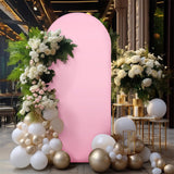Garvee Copertura Arco Matrimoniale 1 x 2 m Tessuto Rotondo Top Fondale per Studio Fotografico e Decorazione da Giardino Rosa