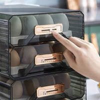 Contenitore per uova Garvee, 2 livelli, tipo cassetto, trasparente, 40 uova, organizzazione della cucina