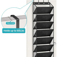 Garvee Organizer Scarpe 10 Livelli con 4 Ganci in Metallo per Porte Standard, 20 Paia, PVC Trasparente, Armadi e Garage, 16,5"x9,8"x71"