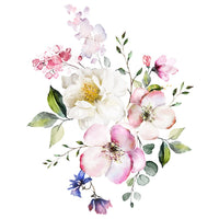 Copertura Garvee per rubinetto del bagno, motivo floreale, autoadesiva, impermeabile, facile da pulire, decorazione per il bagno