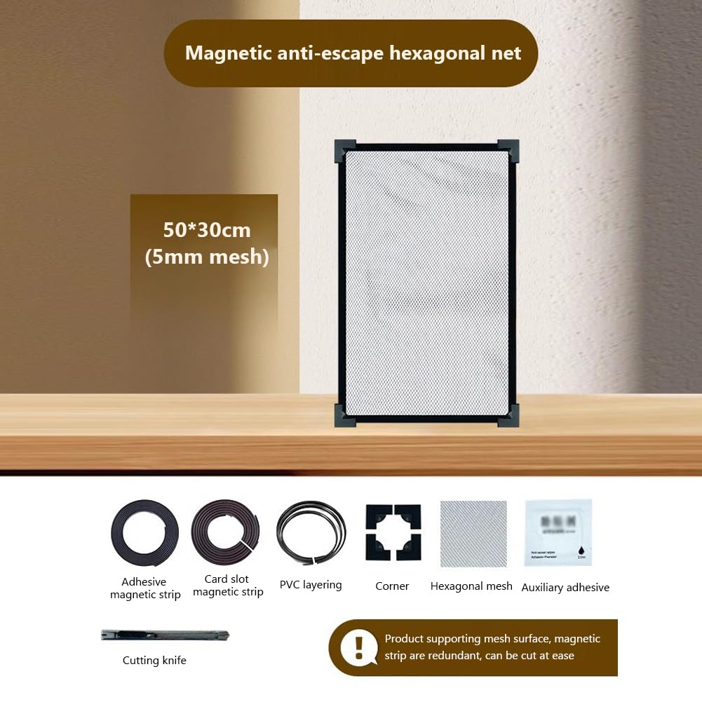 Garvee 50 x 30 cm Copertura per acquario Rete anti-molla Accessorio trasparente per acquario Protezione per pesci