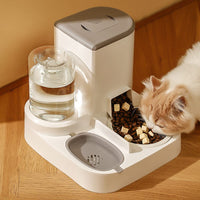 Garvee Distributore automatico di cibo e acqua 2 in 1 per cani e gatti, 2,2 l, grigio, accessorio da viaggio