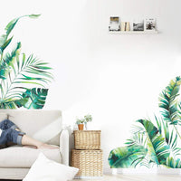 Adesivi murali Garvee Green Plant Foglie tropicali PVC autoadesivo per soggiorno Ufficio 30x90cm Design moderno
