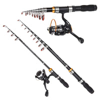 Canna da pesca telescopica Garvee da 1,0 m a 2,3 m, in vetro, mini esca per la pesca al black bass, leggera e robusta, portatile, per la pesca all'aperto.