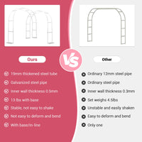 Arco da giardino Garvee in metallo 9.8 piedi x 7.2 piedi in acciaio zincato antiruggine, design vintage by matrimoni, feste in giardino
