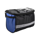 Cestino pieghevole per bicicletta Garvee, grande capacità, strisce riflettenti, staccabile, materiale robusto, versatile, per pendolari, campeggio all'aperto, shopping, blu