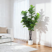 Albero artificiale Garvee da 182.88 cm, realistico, verde, durevole, per interni, senza manutenzione, per casa e ufficio