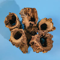 Grotta decorativa per acquario Garvee, grotta naturale per la deposizione delle uova, realizzata in tronco d'albero, per lucertole, tartarughe e gamberetti