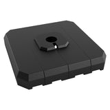 Base Ombrellone Garvee 4Pezzi Resistente in Polietilene Nero per Esterni Giardino Piscina 98x98x16 cm