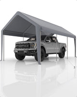 Garvee Copertura Sostitutiva per Carport Gazebo 6,1 m x 3 m x 3,35 m Grigia, Resistente al Vento, Impermeabile, PE 180gsm, Protetta UV - Grigio