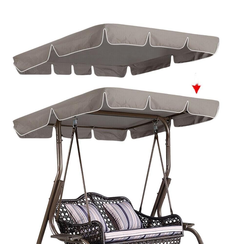 Garvee Copertura per Dondolo da Giardino 3-4 Posti, Tessuto Oxford Impermeabile 210D, Marrone, Adatta a Esterni
