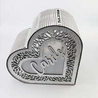 Garvee Scatola porta biglietti in legno per eventi, busta rustica, porta biglietti per ricevimenti, compleanni, addio al nubilato, feste, matrimoni, decorazioni in argento