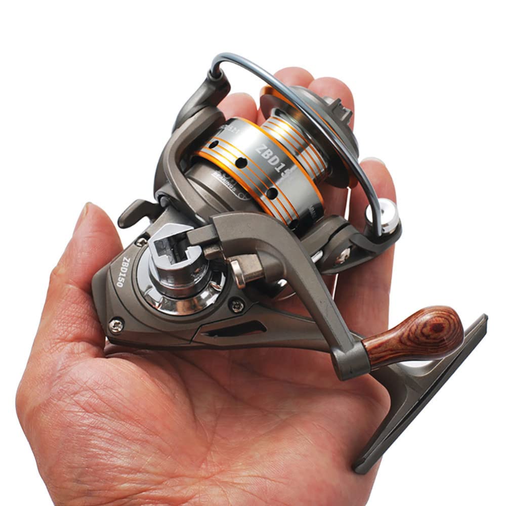 Garvee Mini Spinrolle Hochgeschwindigkeitsrolle Vollmetallrolle Leichtes Design Ergonomischer Griff Kompaktrolle Süßwasser Angelzubehör Für Seen Und Flüsse