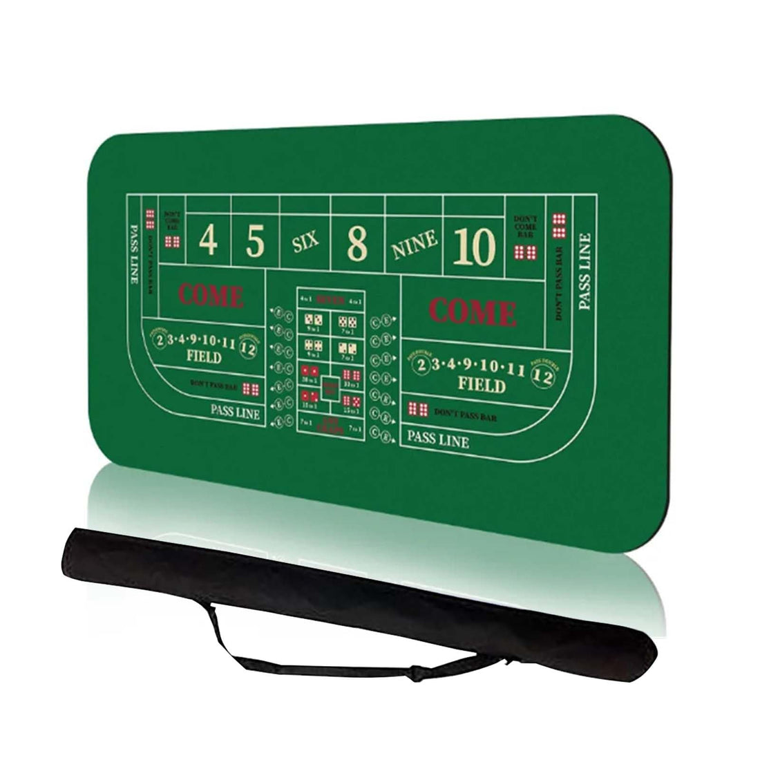 Tappetino da poker Garvee, portatile, professionale, per tavolo da gioco del craps del casinò, 180x90 cm, in gomma antiscivolo verde