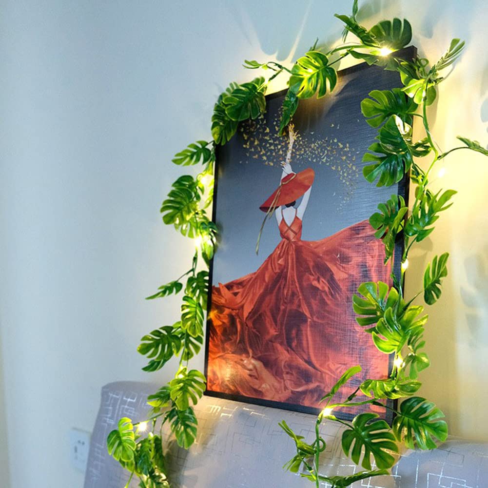 Garvee Ivy Vine String Lights 2m con 20 LED, edera artificiale a batteria per casa e feste in PVC