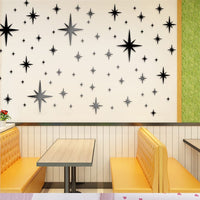 Adesivi murali a specchio a forma di stella in acrilico Garvee, 82 pezzi, impermeabili, autoadesivi, per camerette dei bambini, asili nido, decorazioni per la casa, colore oro