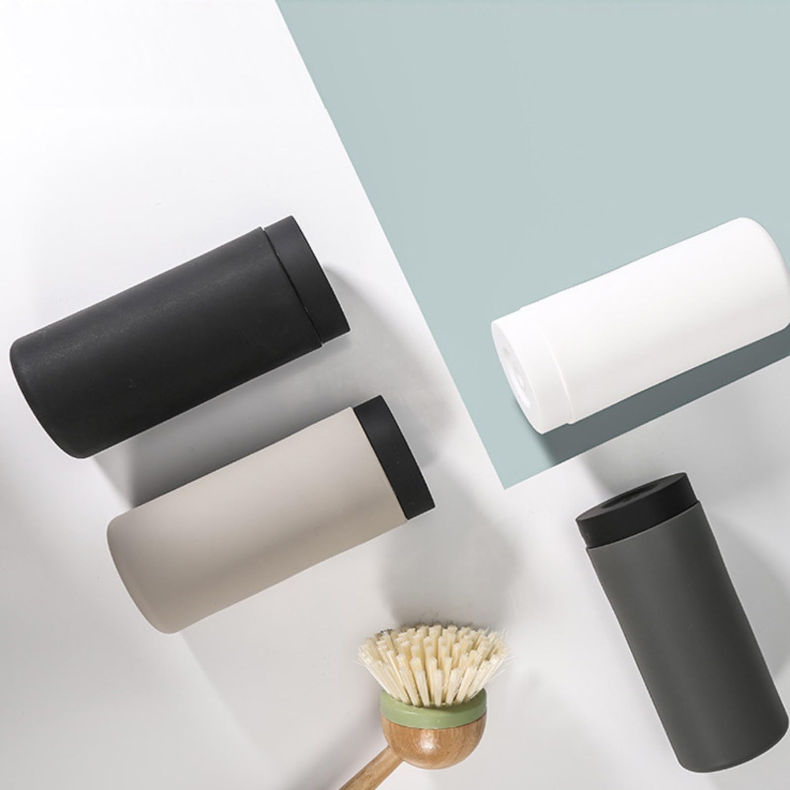 Dispenser di sapone in silicone Garvee da 240 ml per cucina e bagno, morbido, ecologico, design moderno, versatile