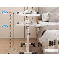 Tavolino da letto Garvee con ruote, altezza regolabile, pieghevole, ergonomico, robusto, per ufficio e casa
