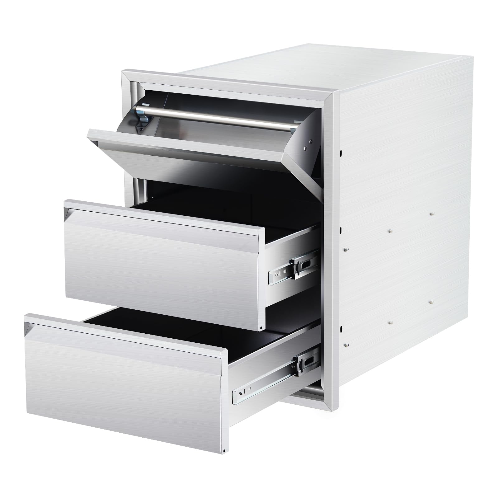 Unità cucina da esterno in acciaio inossidabile Garvee - Stazione grill a 3 livelli per giardino e patio, struttura robusta, perfetta per gli amanti dell'outdoor