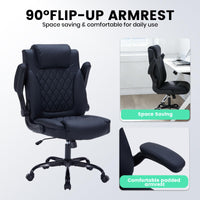 Garvee Sedia Da Ufficio Ergonomica In Pelle PU Nera Con Supporto Lombare Regolabile Confortevole Design Moderno Per Ufficio E Studio