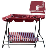 Garvee Patio Rocking Chair Canopy Replacement 2-Posts Waterproof Windproof Strappy Chair Canopy For Garden Hammocks Roof Outdoor Veranda, Varie Misure, Grigio - Argento