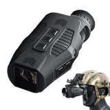 Binocolo per visione notturna Garvee 1080p digitale monoculare zoom 5x LED IR 3W leggero ergonomico per caccia campeggio all'aperto nero