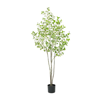 Albero di ficus artificiale Garvee da 6 piedi con foglie realistiche per ufficio e soggiorno, resistente, facile da curare, verde