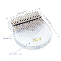 Garvee Kalimba a forma di orso arcobaleno, 17 tasti, materiale in legno risonante, portatile, colorato, per gli amanti della musica