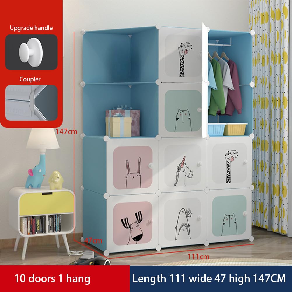 Sistema di organizzazione modulare per guardaroba per bambini Garvee, montaggio fai da te, materiale robusto per risparmiare spazio in camera da letto e corridoio