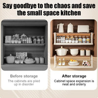 Ripiano espandibile sottopensile Garvee – Regolabile, in metallo, robusto, per cucina e ufficio (10,6-24,8 pollici), bianco