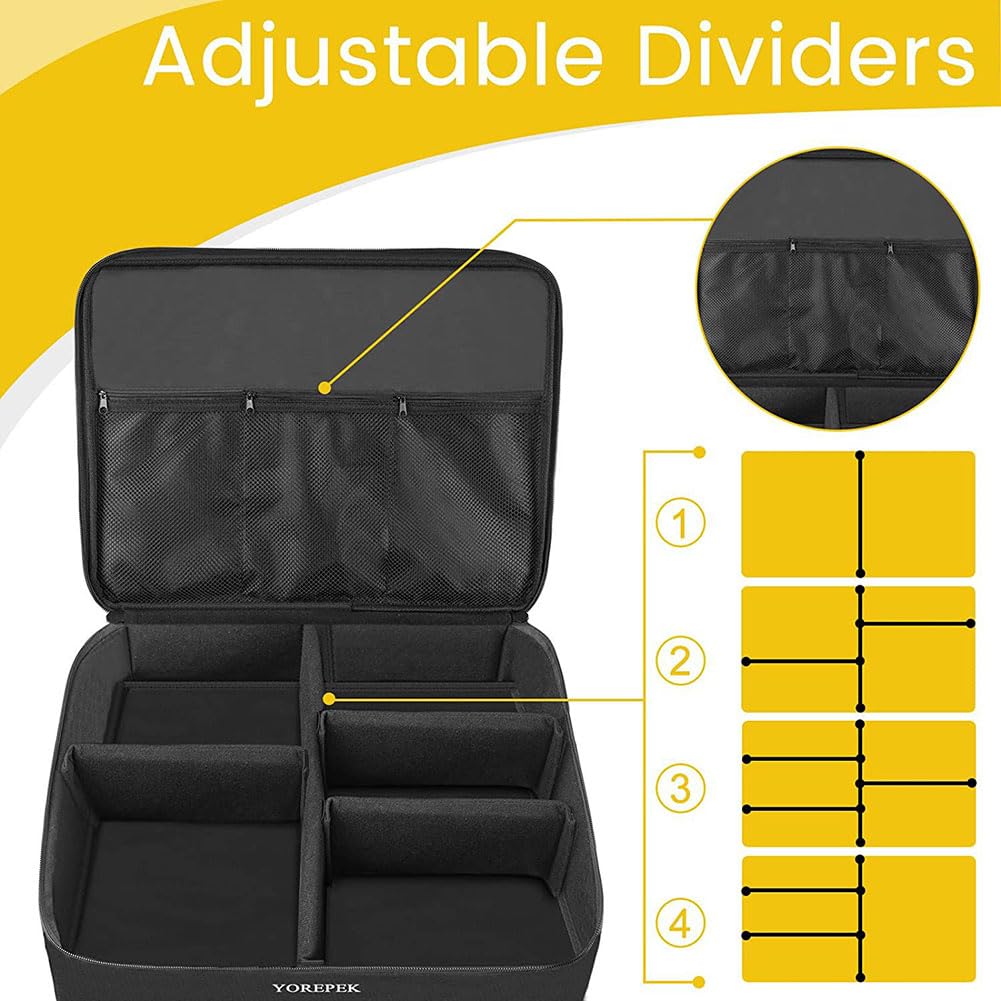 Garvee Organizer Da Golf Per Bagagliaio In Tessuto Oxford 420D, Tasche Regolabili E Ventilate, Nero, Leggero E Resistente, Ideale Per Viaggi E Golf