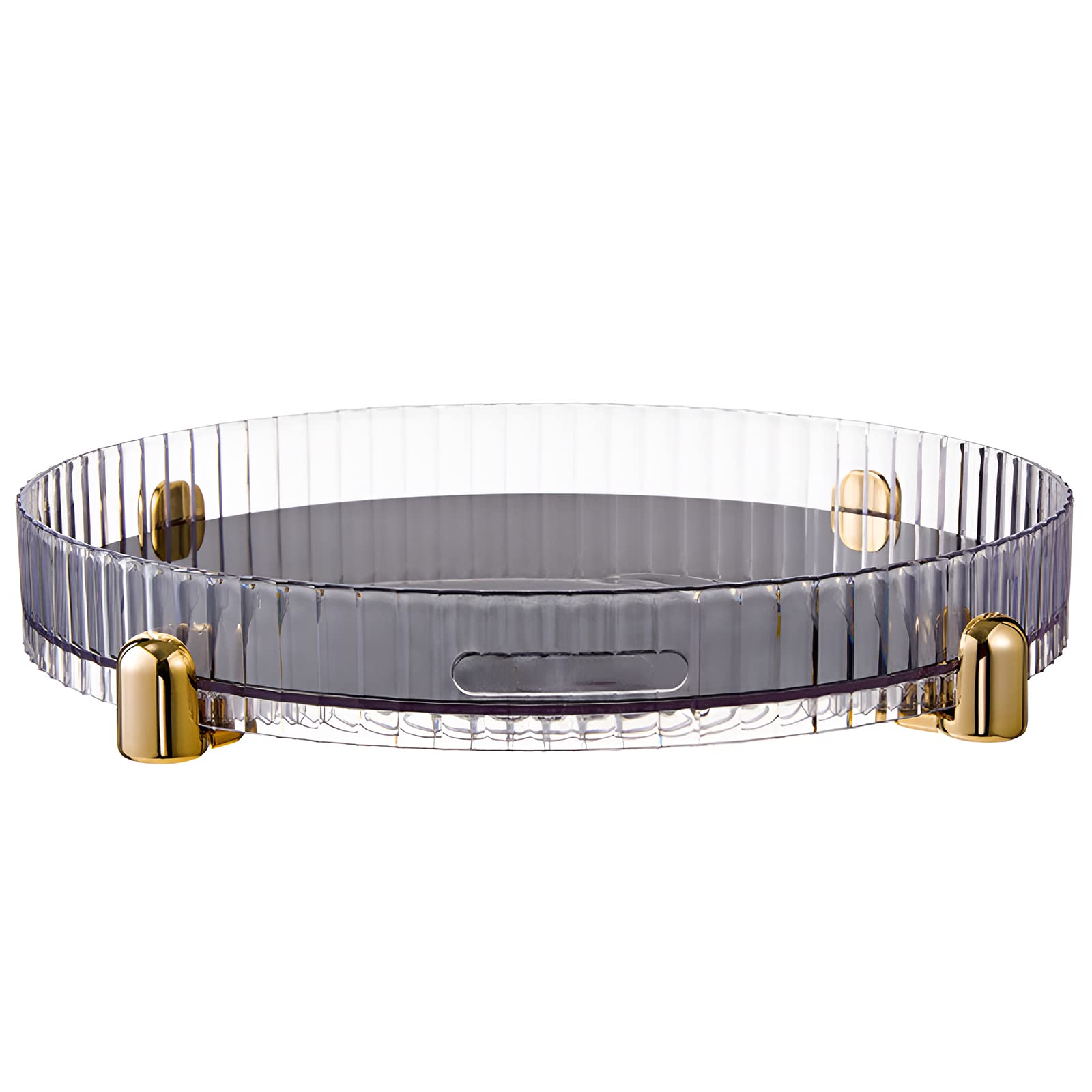 Vassoio portaoggetti girevole Garvee, organizer per cosmetici girevole a 360°, porta spezie da cucina, trasparente, 28x28x4,7 cm