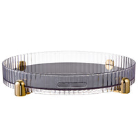 Vassoio portaoggetti girevole Garvee, organizer per cosmetici girevole a 360°, porta spezie da cucina, trasparente, 28x28x4,7 cm