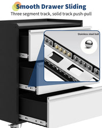 Armadio portautensili mobile in metallo Garvee con 3 cassetti, chiudibile a chiave, robusto, per garage e magazzino, mobile, grigio