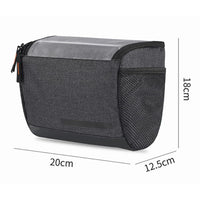 Garvee Borsa Manubrio Bicicletta 4.5L Impermeabile TPU Touch Multiuso per MTB Corsa Pieghevole, 20x12.5x18 cm, Nero