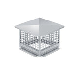 Garvee Cappuccio Camino 20,3x20,3 cm Acciaio Inox 304, Rete Rinforzata Antivento, Argento, Camino Esterno - Silver