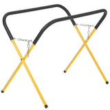 Garvee Supporto Lavoro Portatile 363 kg, Regolabile Pieghevole Acciaio Giallo - Ideale per Garage e Officina