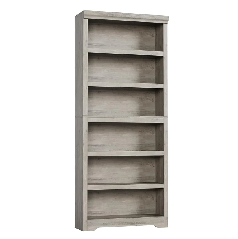 Garvee Libreria a 6 Ripiani Alta Regolabile Design Antiscivolo MDF Robusto Stile Rustico Grigia per Casa e Ufficio 191 cm