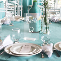 Porta numeri da tavolo in acrilico Garvee 1-20 con robusto supporto in acrilico per matrimoni e feste, 4x6 pollici, trasparenti