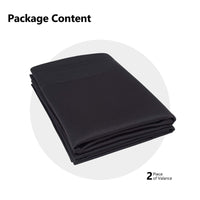 Garvee 2 pezzi mantovane oscuranti per finestre, soggiorno, cucina, camera da letto, mantovane termoisolanti per finestre, nero, 26×30 pollici