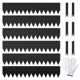 Garvee 6 Confezione Bordure Paesaggistiche in Acciaio Cor-Ten, 102 cm x 20 cm, Verniciato Nero, per Giardino e Prato, con 8 Clip e Guanti