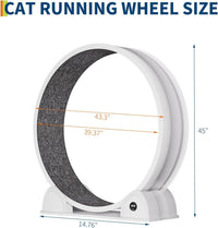 Ruota per esercizi per gatti Garvee da 45 pollici silenziosa con contapassi, pista da corsa staccabile in moquette, materiale ABS, stabile per la salute in ambienti chiusi, multifunzionale, grande, grigio
