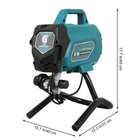 Spruzzatore di vernice airless Garvee X10 0,32 GPM 3300 PSI 750 W con asta di prolunga Kit di pulizia per casa e recinzione