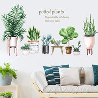 Garvee Adesivi Murali Foglie Pianta - PVC Sicuro, Resistente All'Acqua - Decorazione Soggiorno e Camera - 30x90cm, Verde