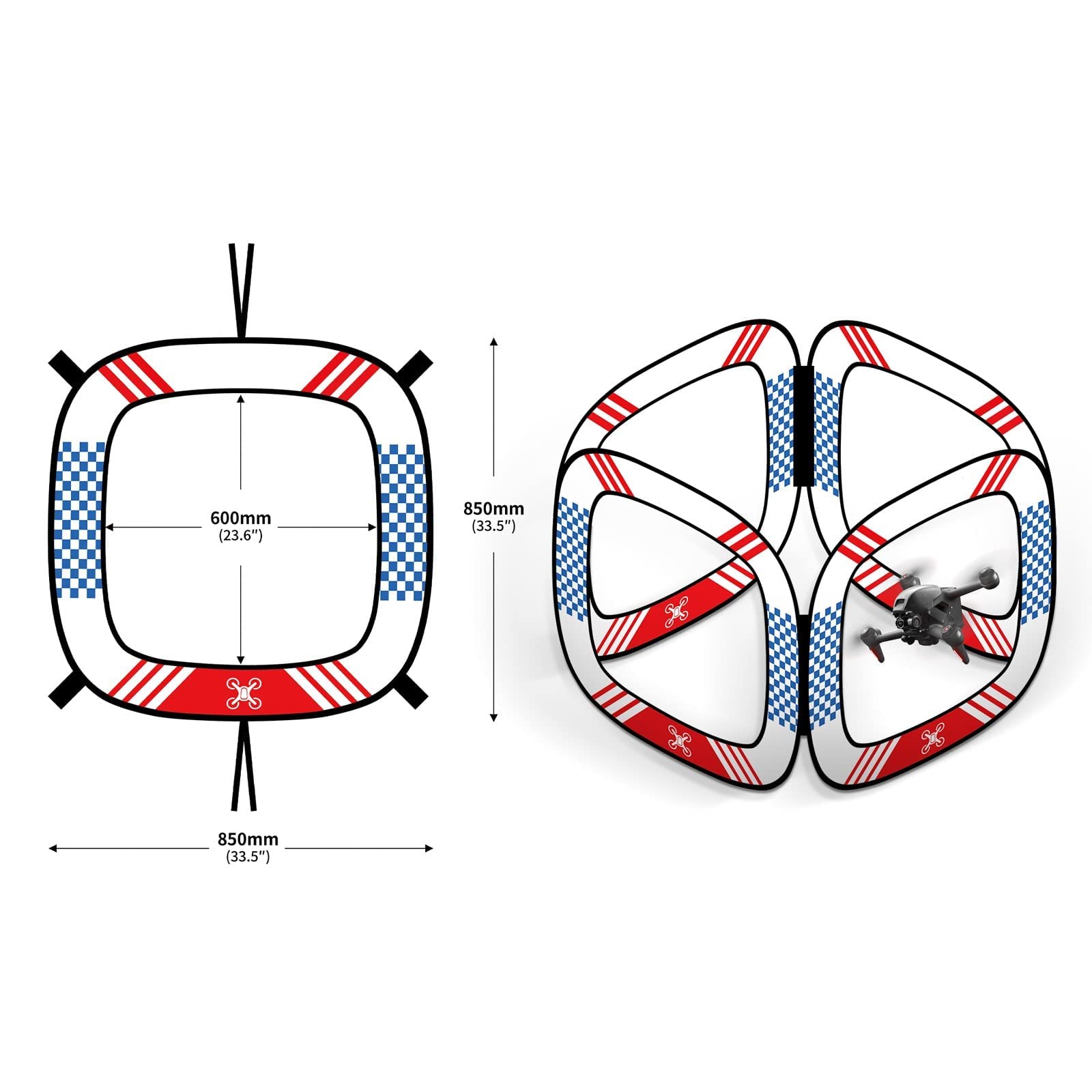 Garvee FPV Racing Gates Set da 5 pezzi, materiale robusto per l'addestramento e le gare di droni, compatibile con DJI Avata